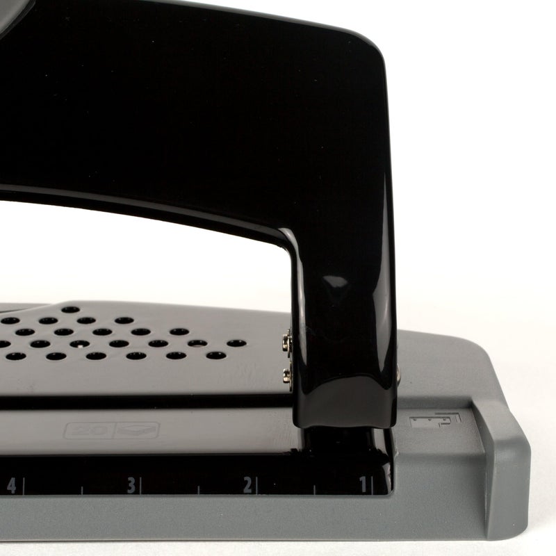 Swingline 3 Hole Punch, 20 Sheet Capacity Three Hole Puncher 3 Ring, Paper Punch, SmartTouch Low Effort, Black & Silver (74133) - Image 5